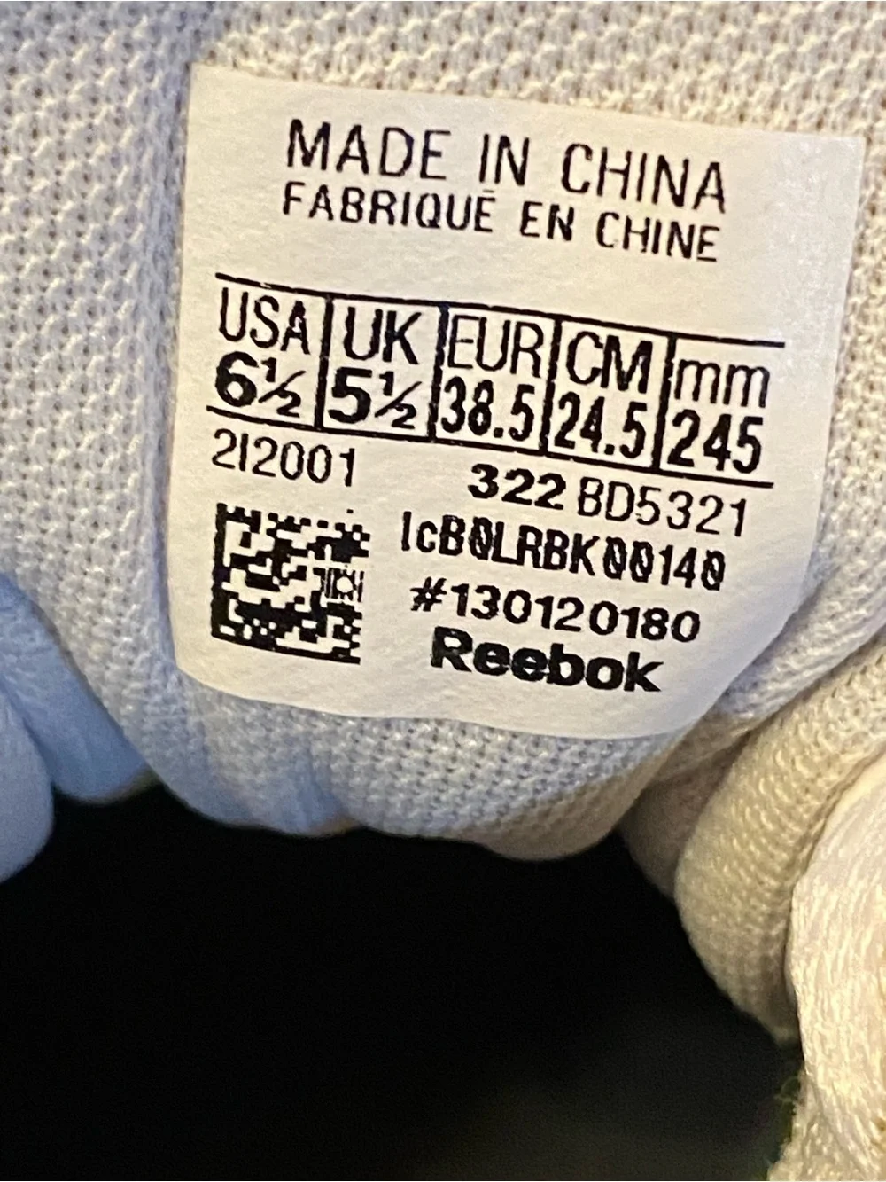 Reebok Women’s Ortholite White Athletic Sneakers with Navy Accents